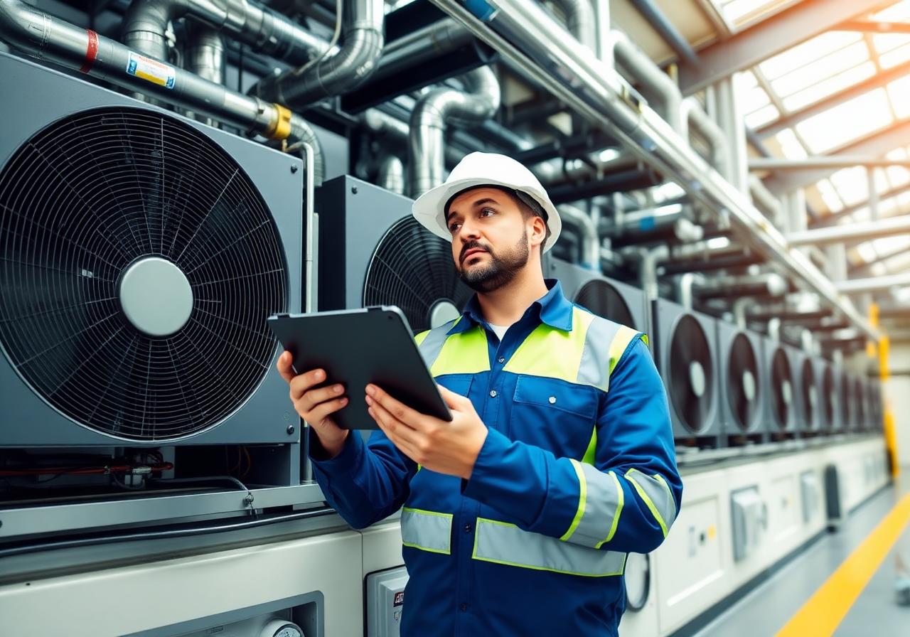 Enerji auditoru obyektdə ölçmə aparır